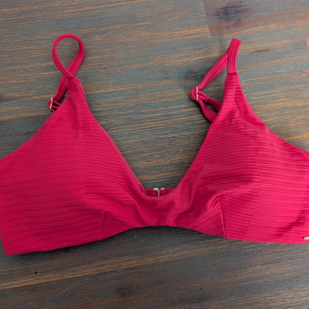 Textured Red Bikini Top (New)